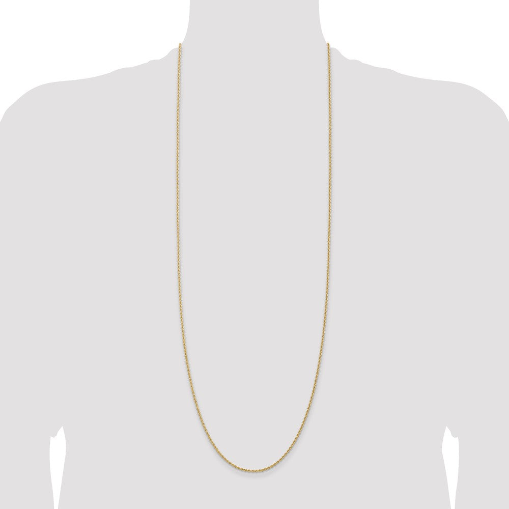 14K 36 inch 1.5mm Regular Rope with Lobster Clasp Chain