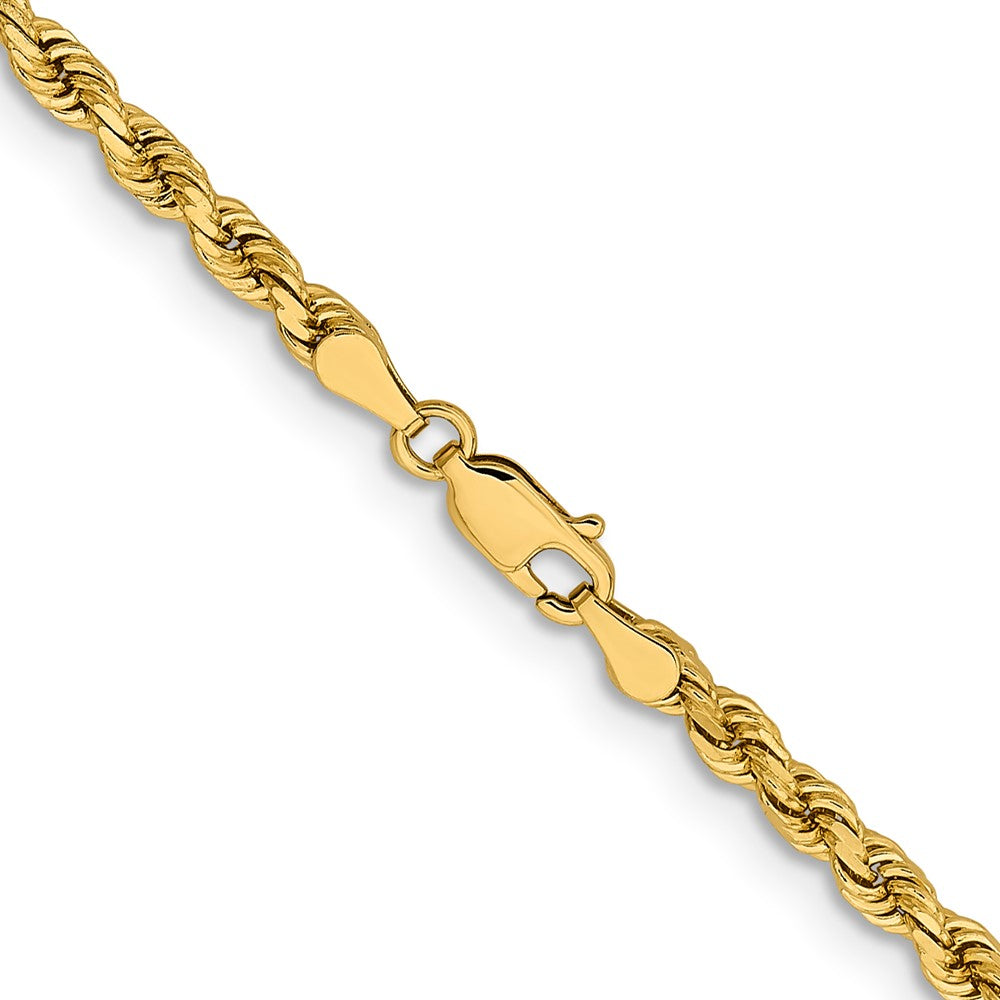 14K 30 inch 3.75mm Diamond-cut Rope with Lobster Clasp Chain