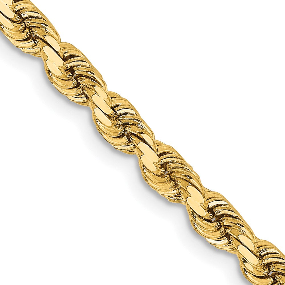 14K 30 inch 3.75mm Diamond-cut Rope with Lobster Clasp Chain