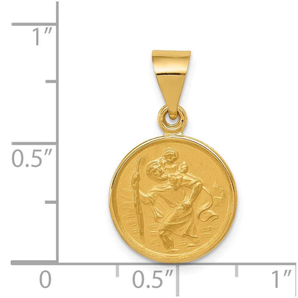 18k Saint Christopher Medal Pendant