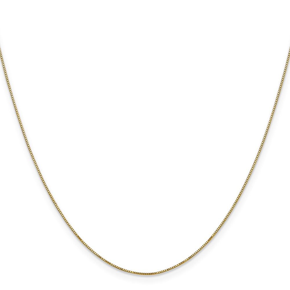 14K 16 inch Carded .5mm Box Link with Spring Ring Clasp Chain