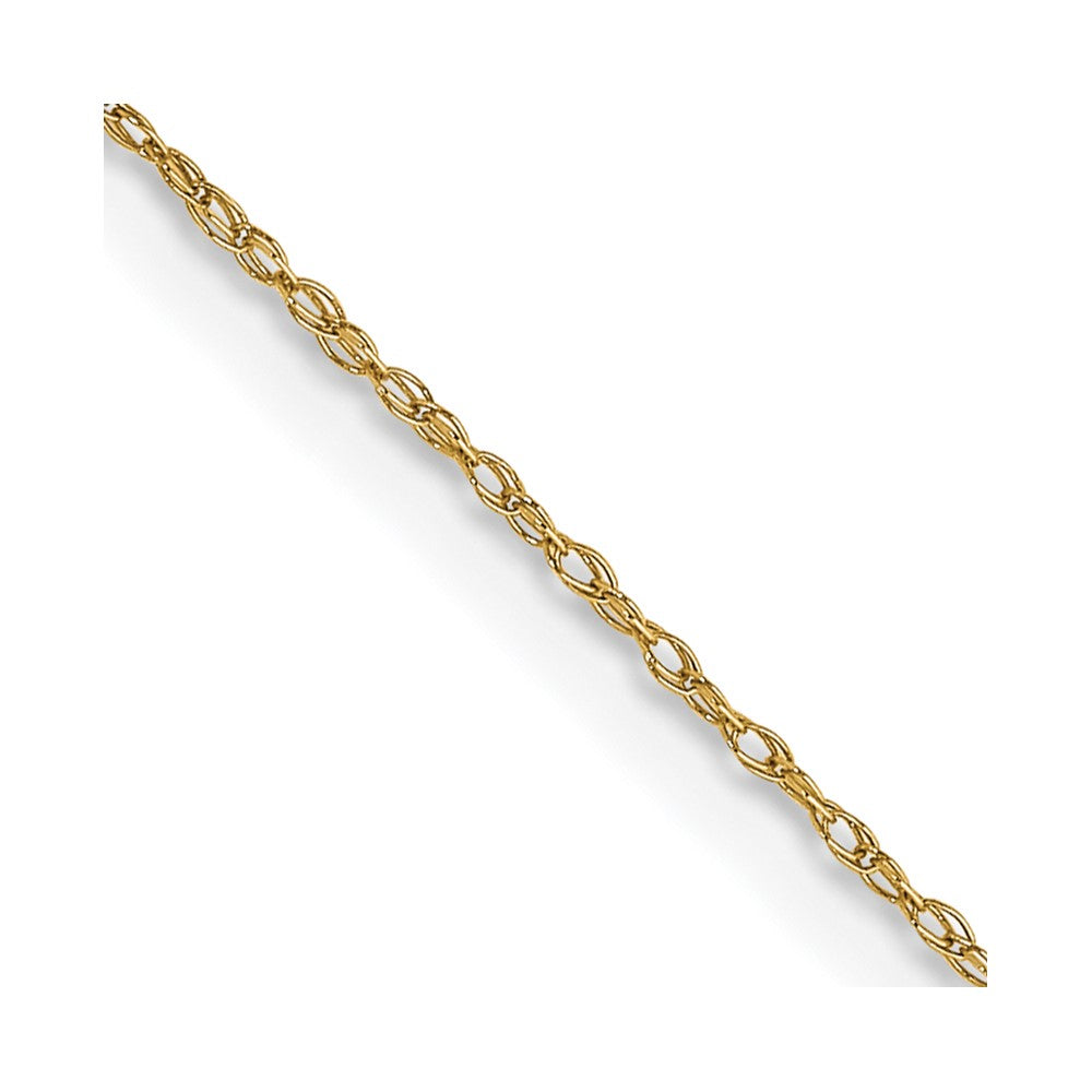 14K 22 inch Carded .5mm Cable Rope with Spring Ring Clasp Chain