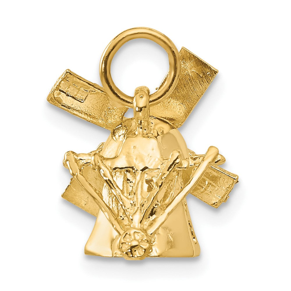 14K 3D Windmill Charm