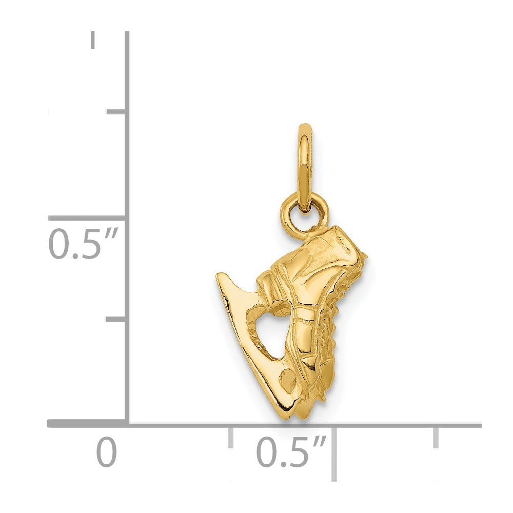 14k 3-D PAIR Of Ice Skates Charm