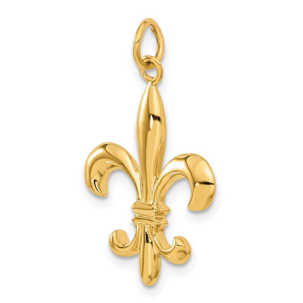 14k Solid Fleur de Lis 3-D Charm
