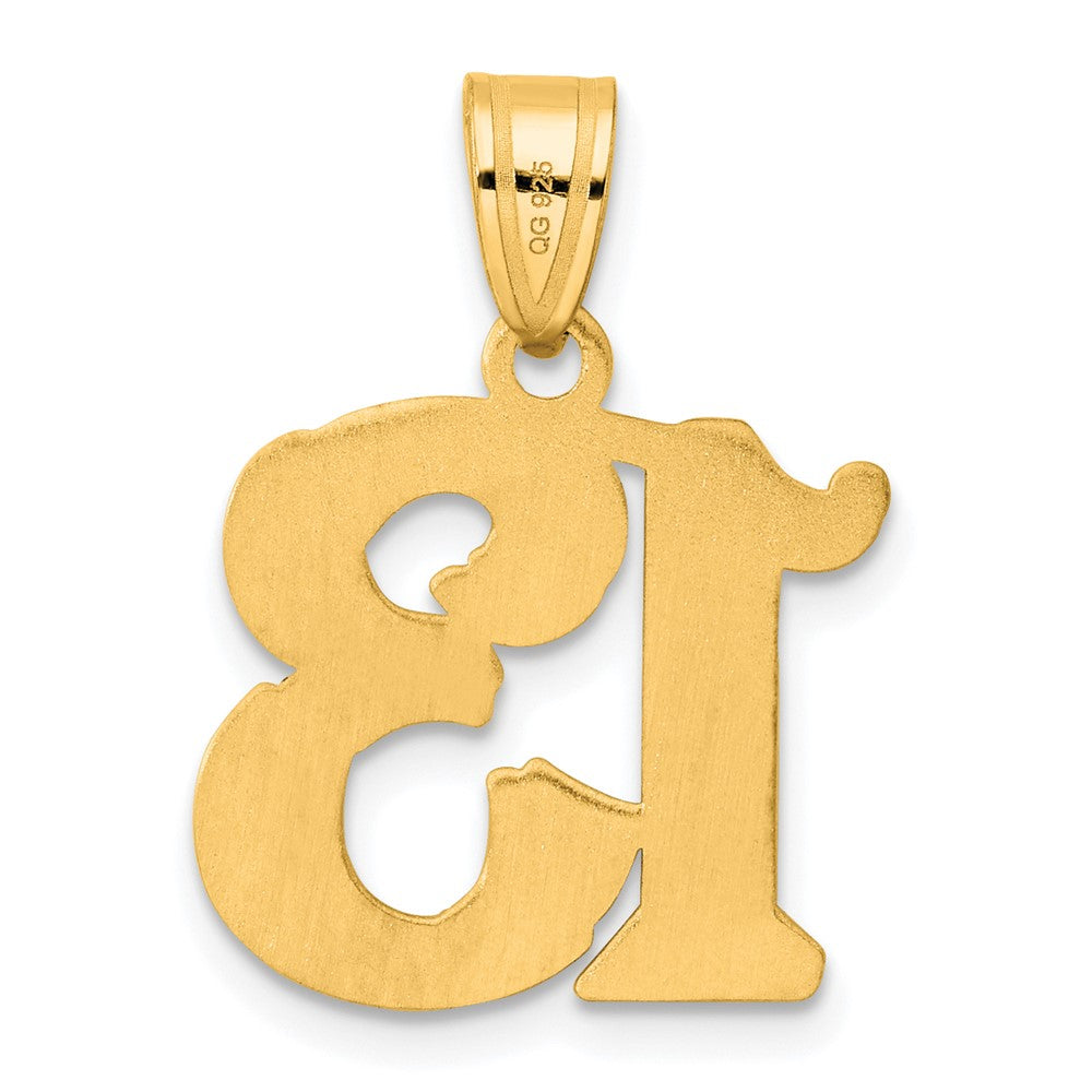 14k Polished Etched Number 13 Pendant
