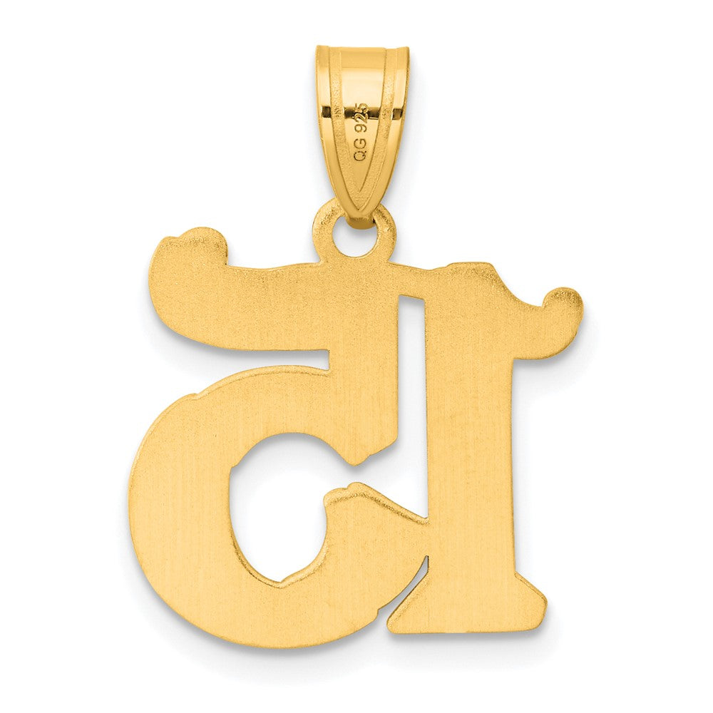 14k Polished Etched Number 15 Pendant