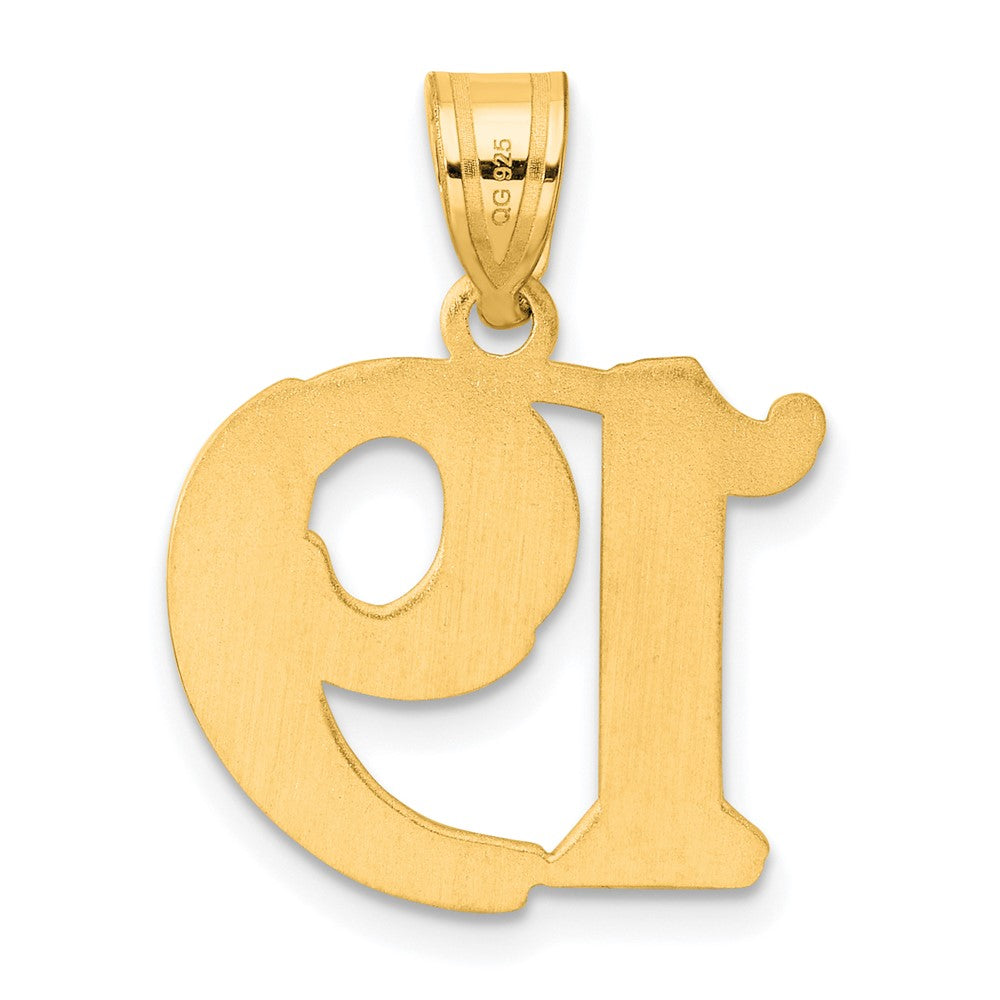 14k Polished Etched Number 19 Pendant