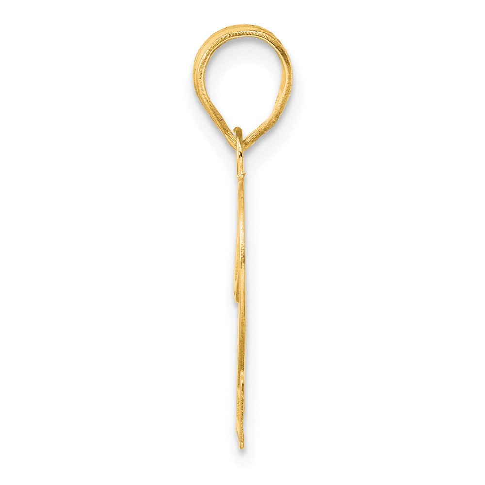 14k Polished Etched Number 22 Pendant