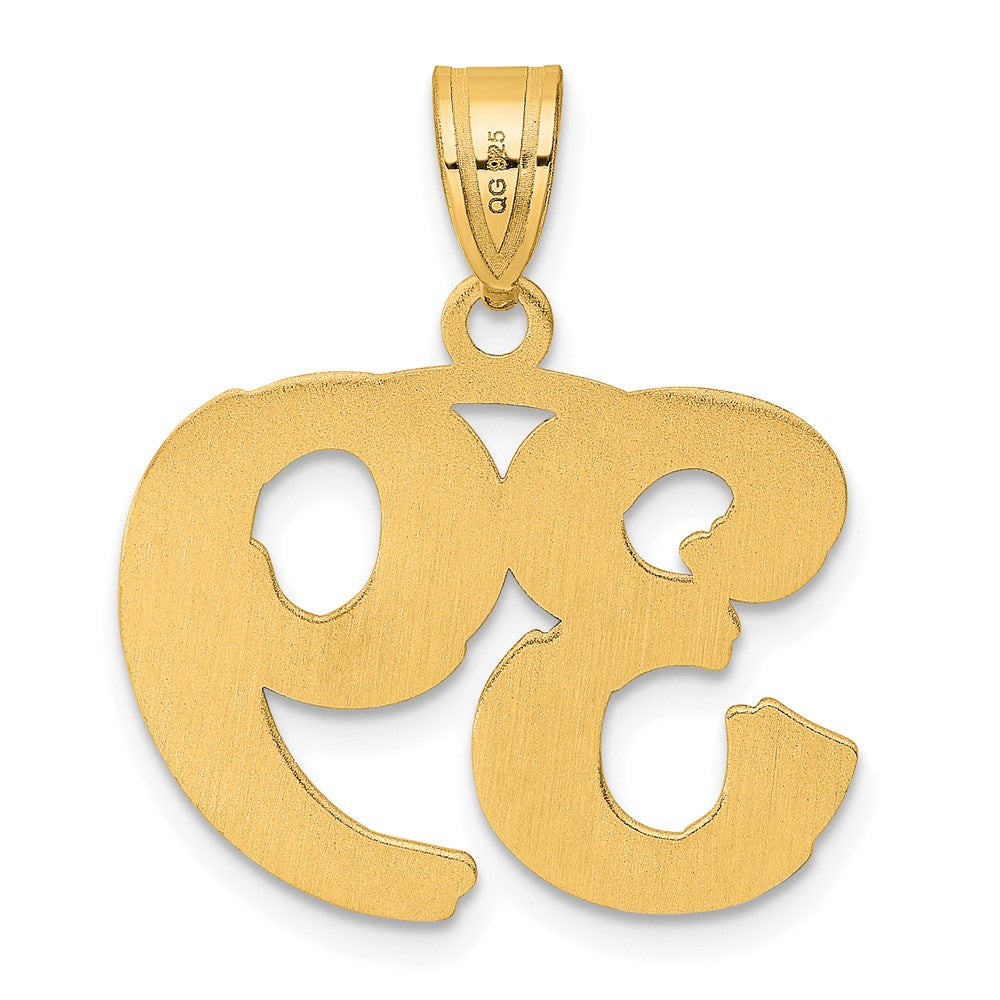 14k Polished Etched Number 39 Pendant