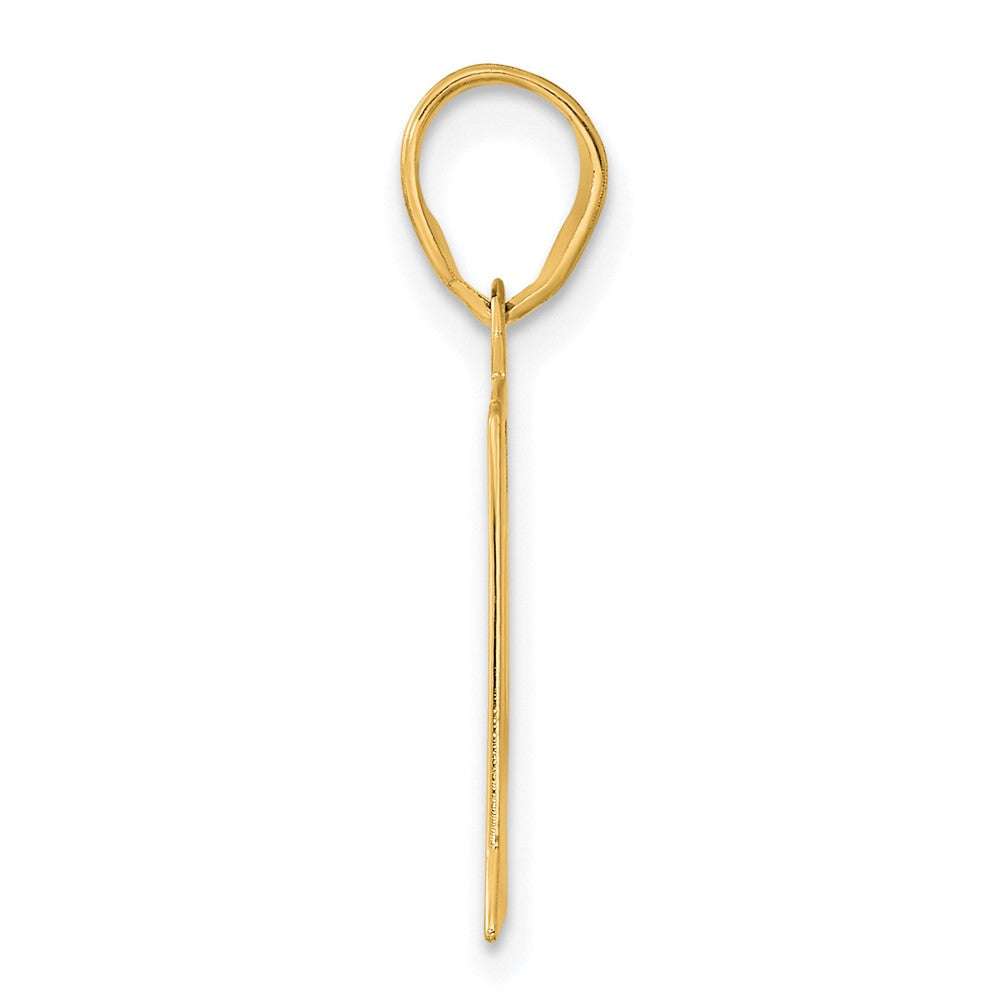 14k Polished Etched Number 41 Pendant
