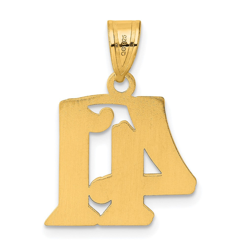 14k Polished Etched Number 41 Pendant