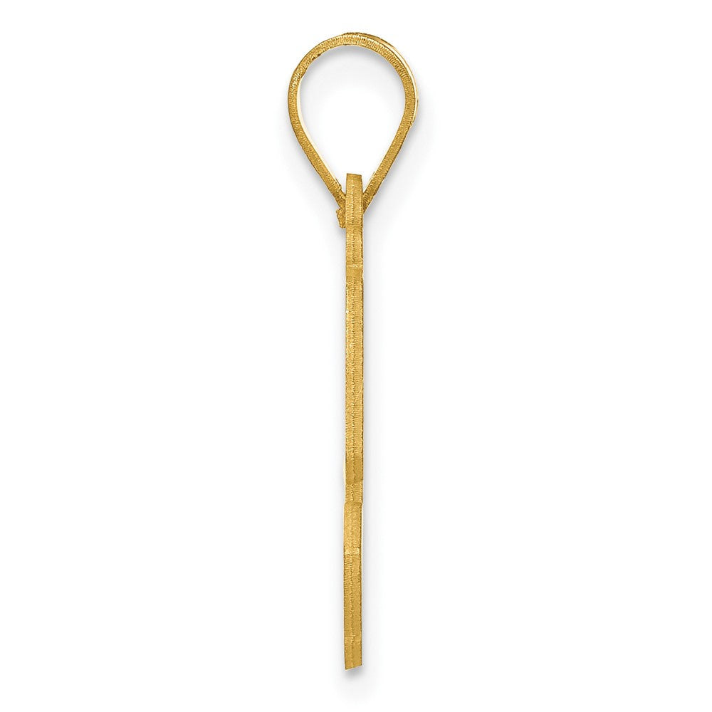 14k Polished Etched Number 53 Pendant