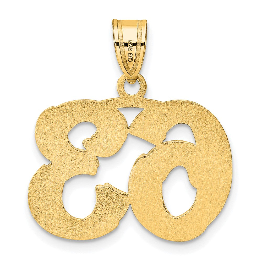 14k Polished Etched Number 63 Pendant