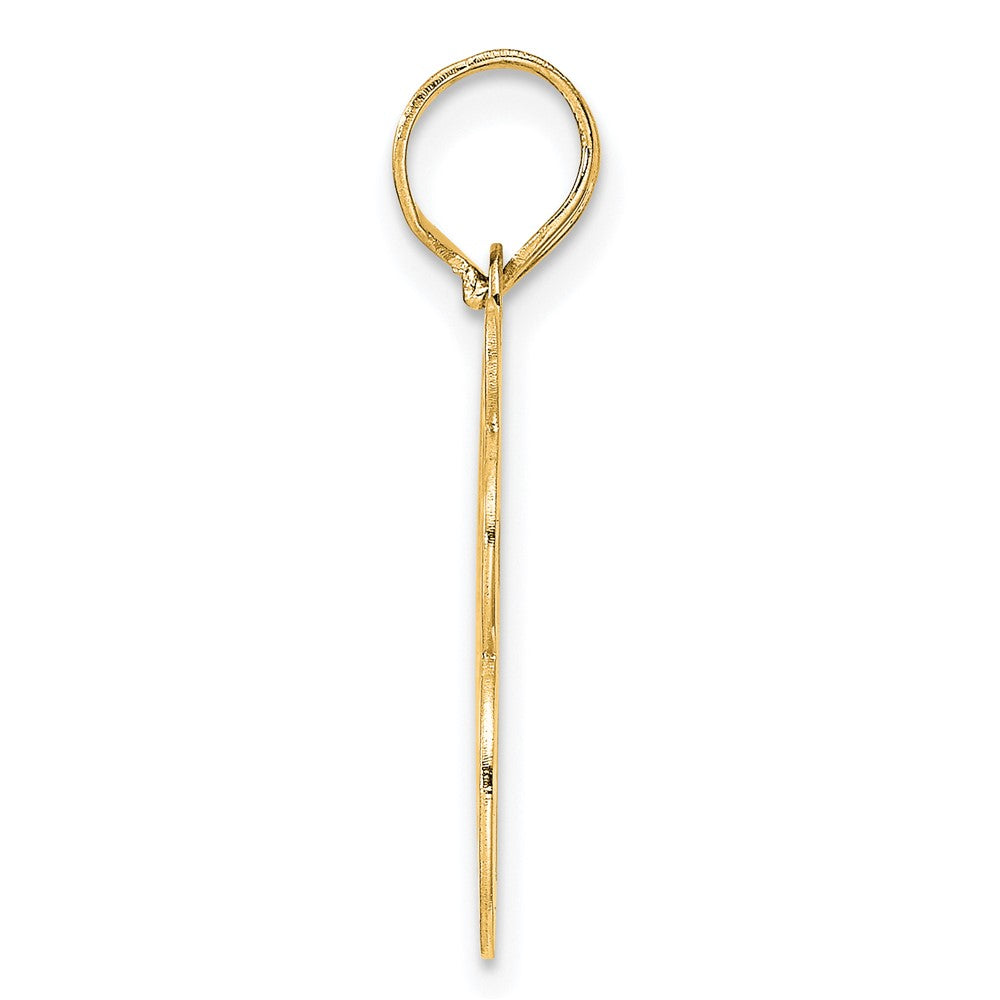 14k Polished Etched Number 68 Pendant