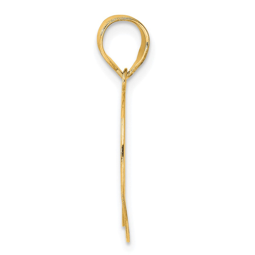 14k Polished Etched Number 69 Pendant