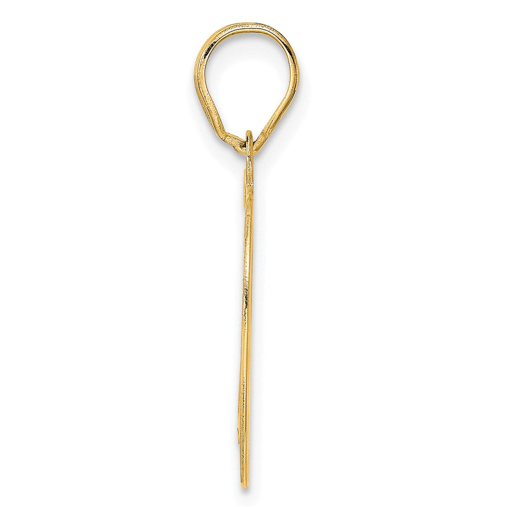 14k Polished Etched Number 79 Pendant