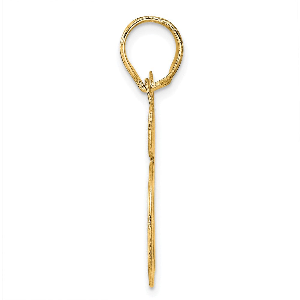 14k Polished Etched Number 85 Pendant