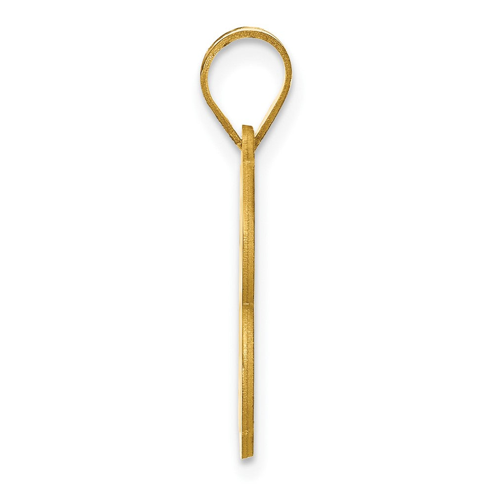 14k Polished Etched Number 86 Pendant