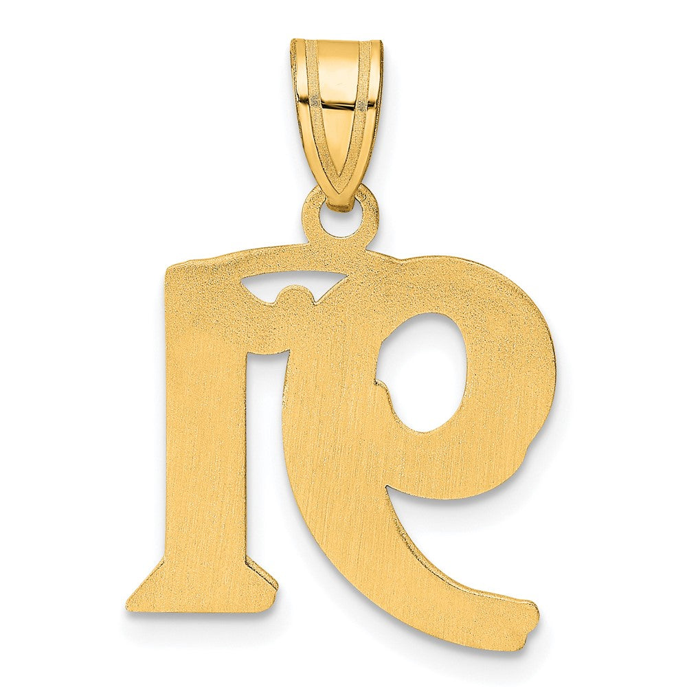 14k Polished Etched Number 91 Pendant