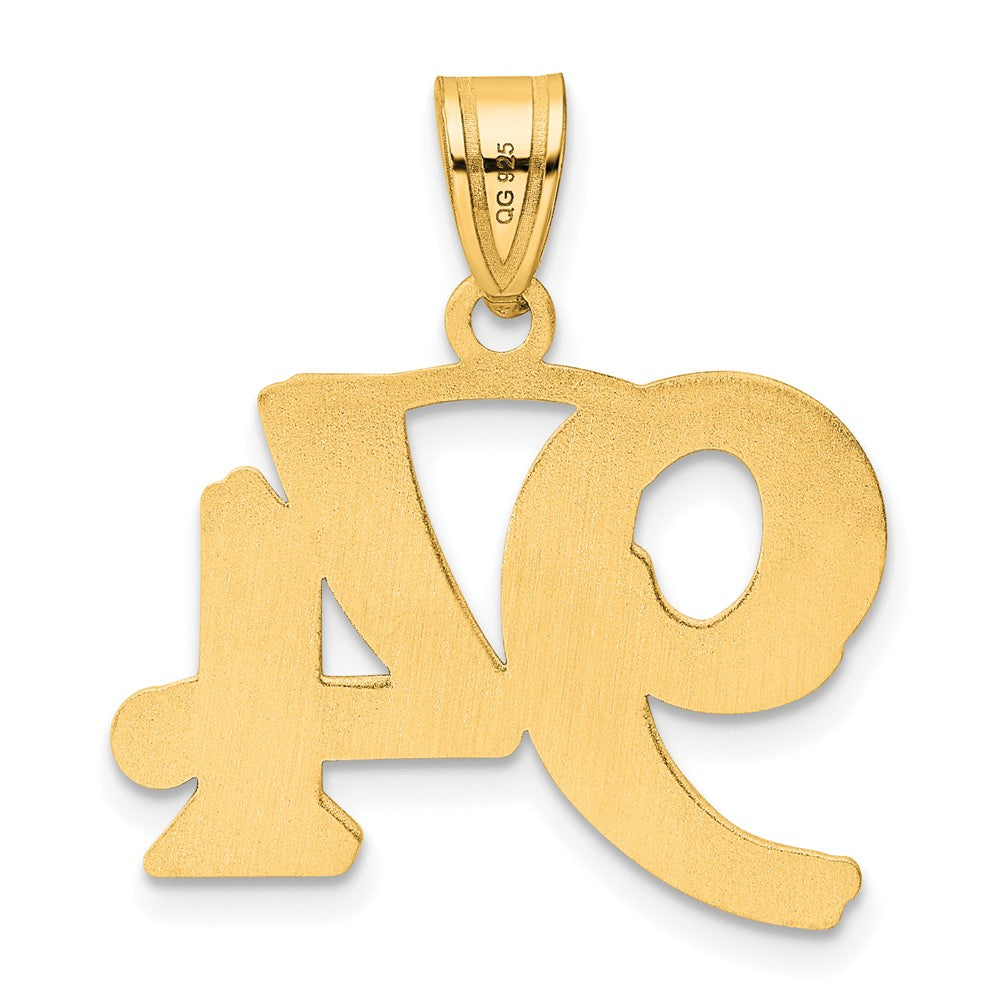 14k Polished Etched Number 94 Pendant