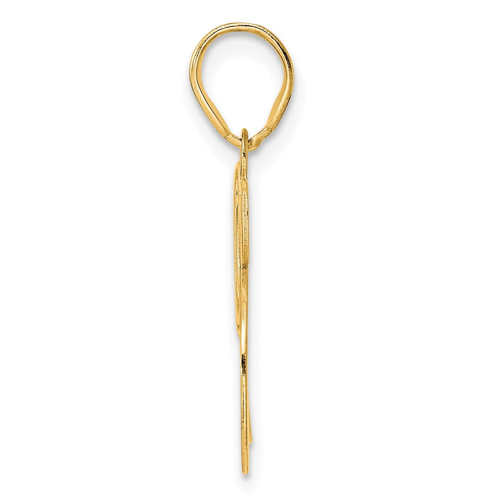 14k Polished Etched Number 95 Pendant
