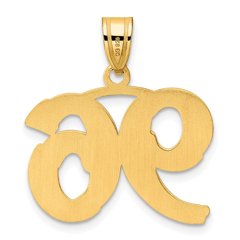 14k Polished Etched Number 96 Pendant