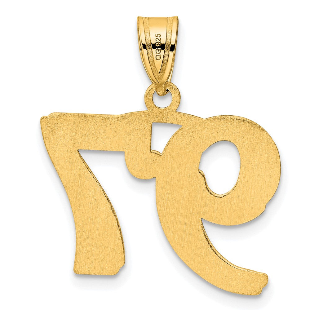 14k Polished Etched Number 97 Pendant