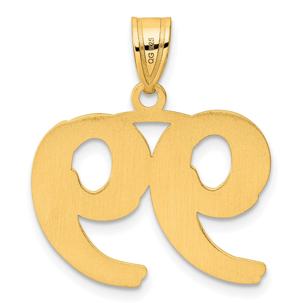 14k Polished Etched Number 99 Pendant
