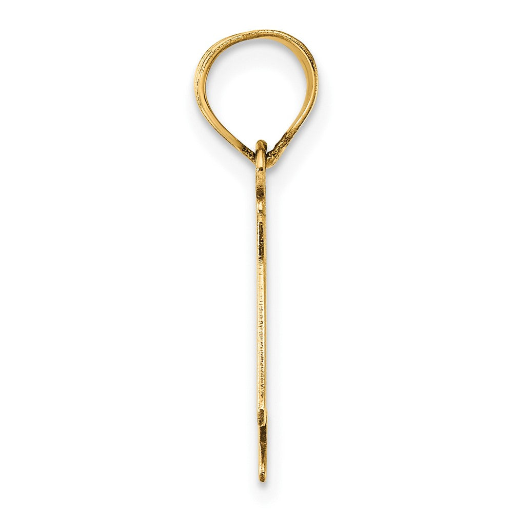14k Polished Number 4 Pendant