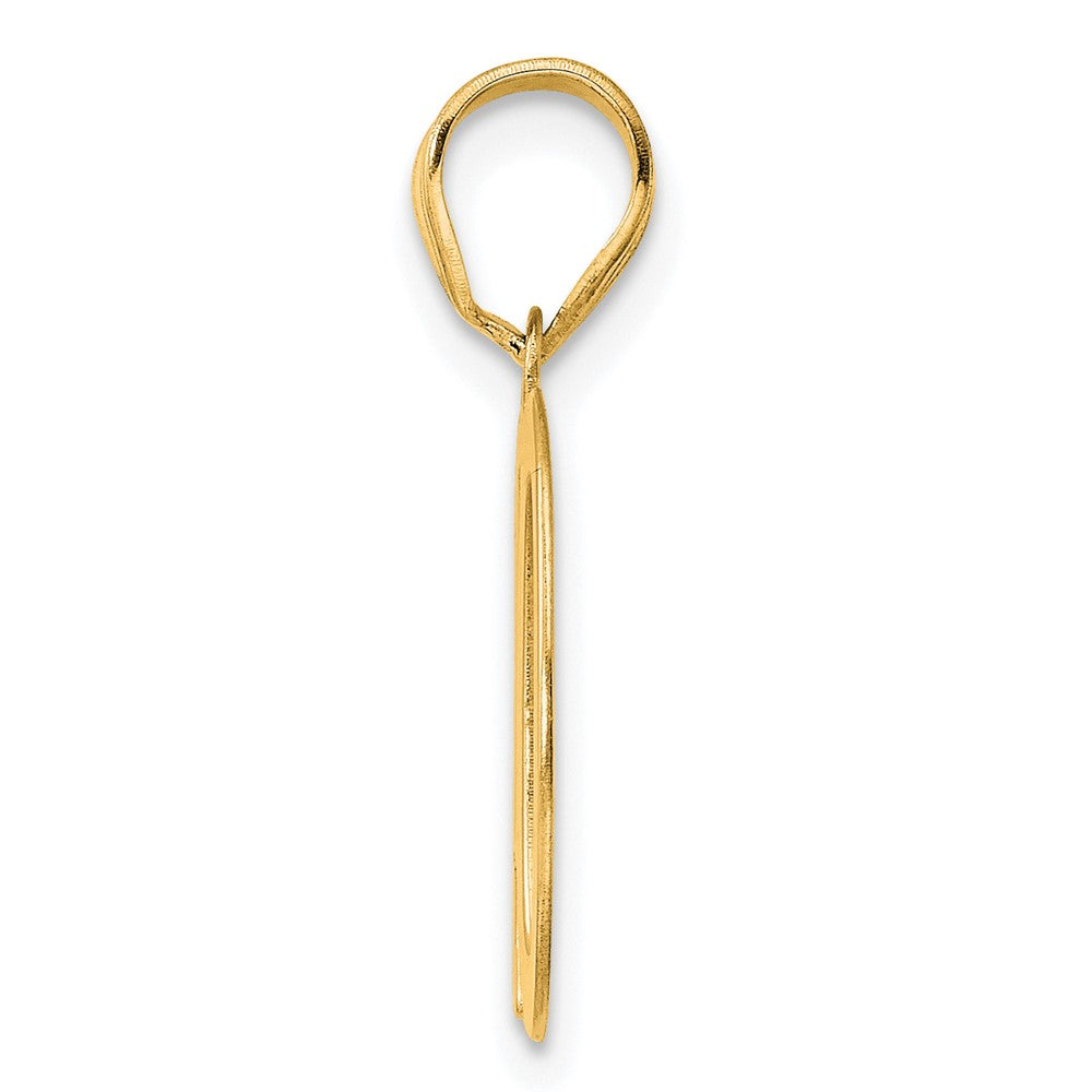 14k Polished Number 10 Pendant