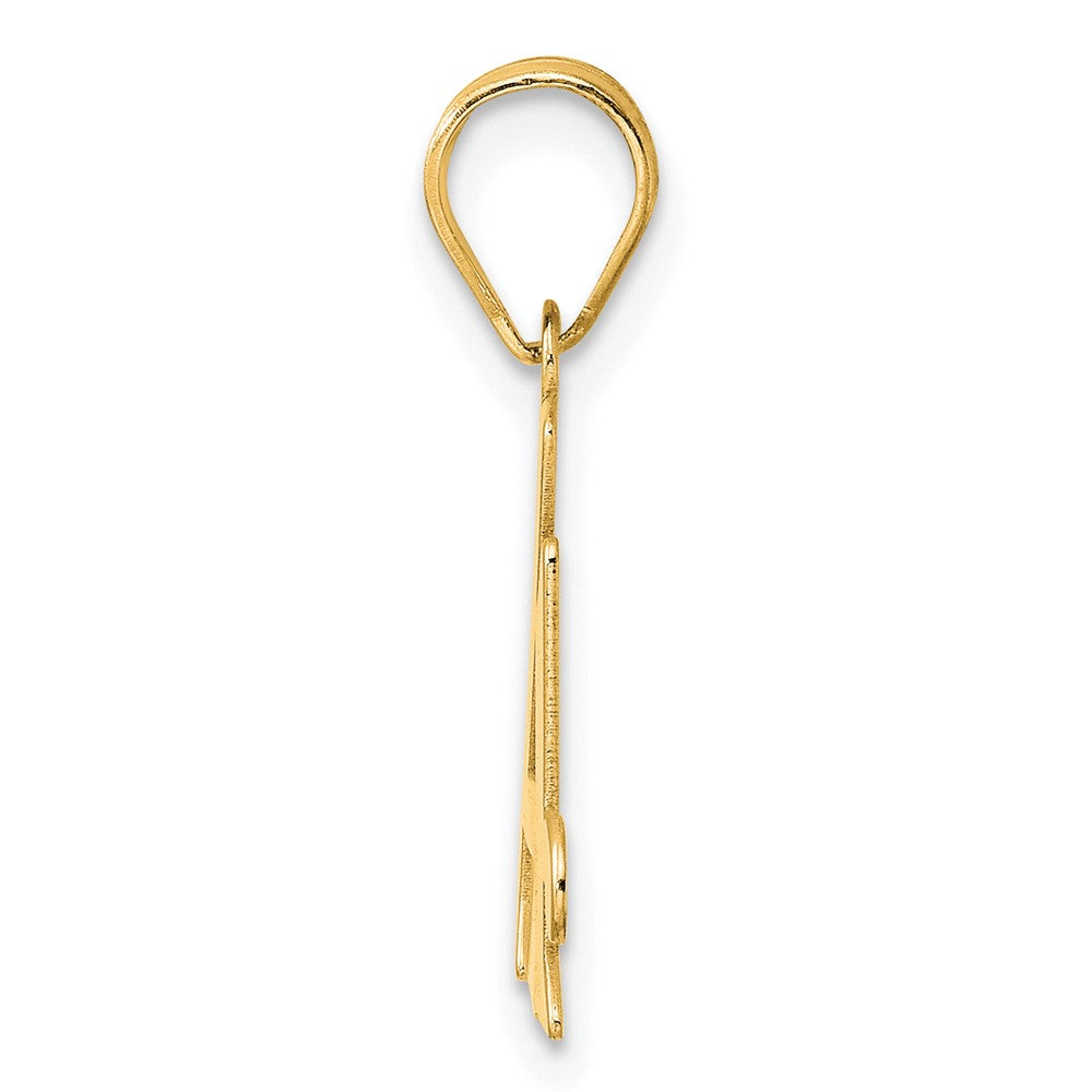 14k Polished Number 14 Pendant