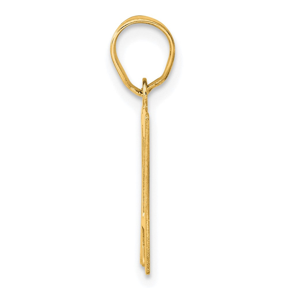 14k Polished Number 17 Pendant