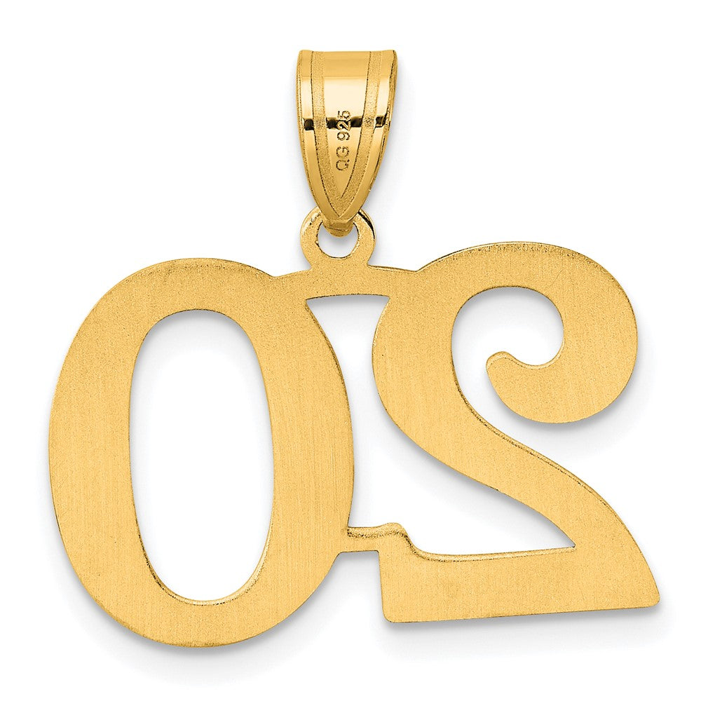 14k Polished Number 20 Pendant