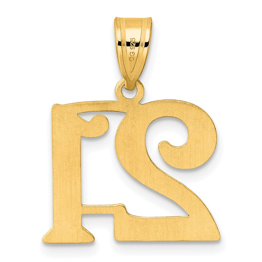 14k Polished Number 21 Pendant