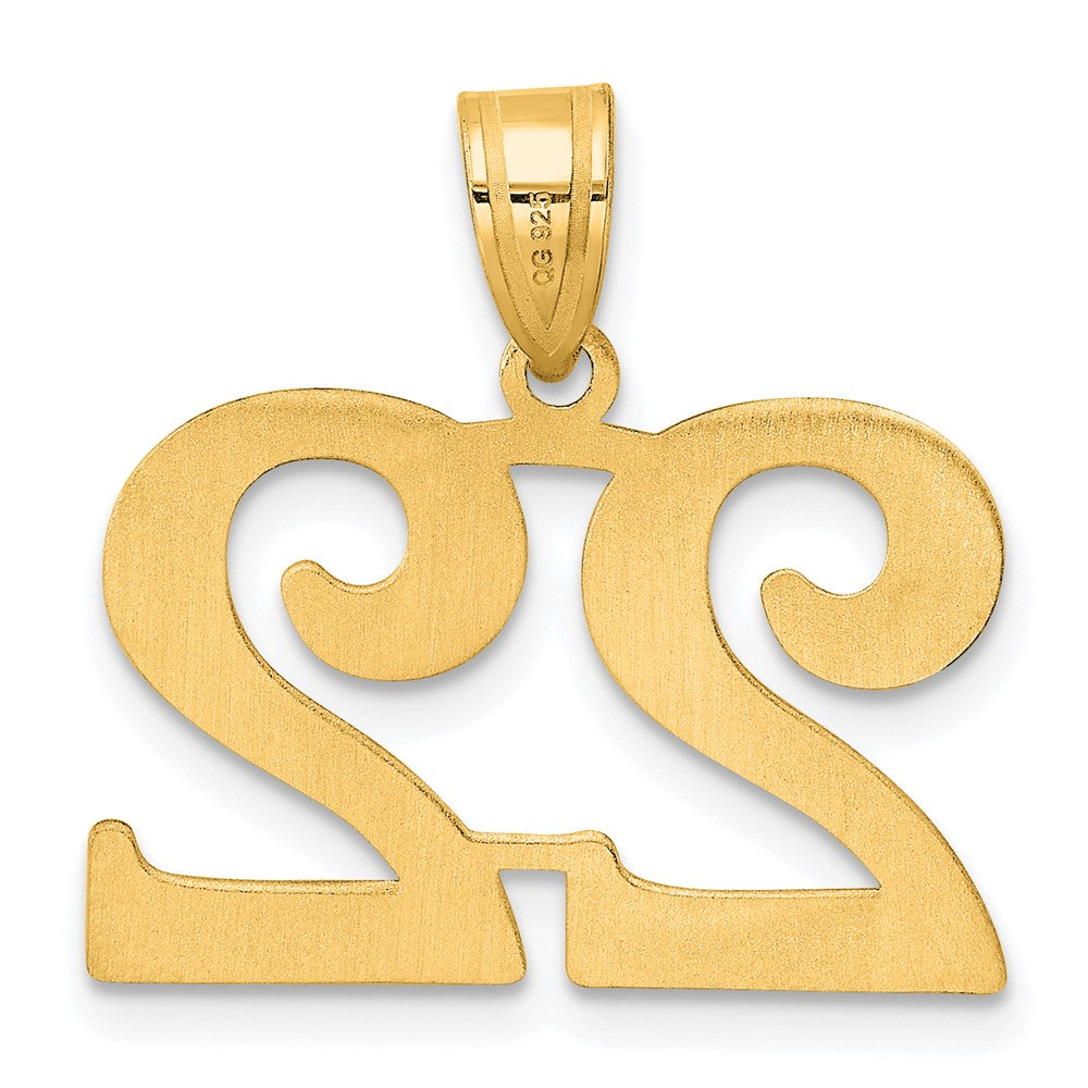 14k Polished Number 22 Pendant