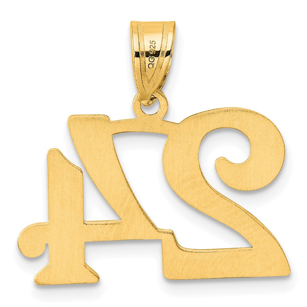 14k Polished Number 24 Pendant