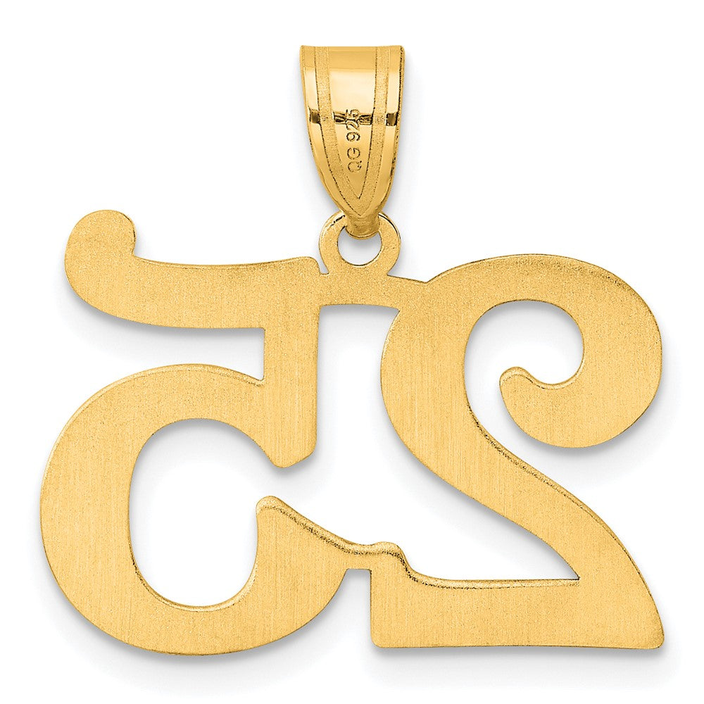 14k Polished Number 25 Pendant