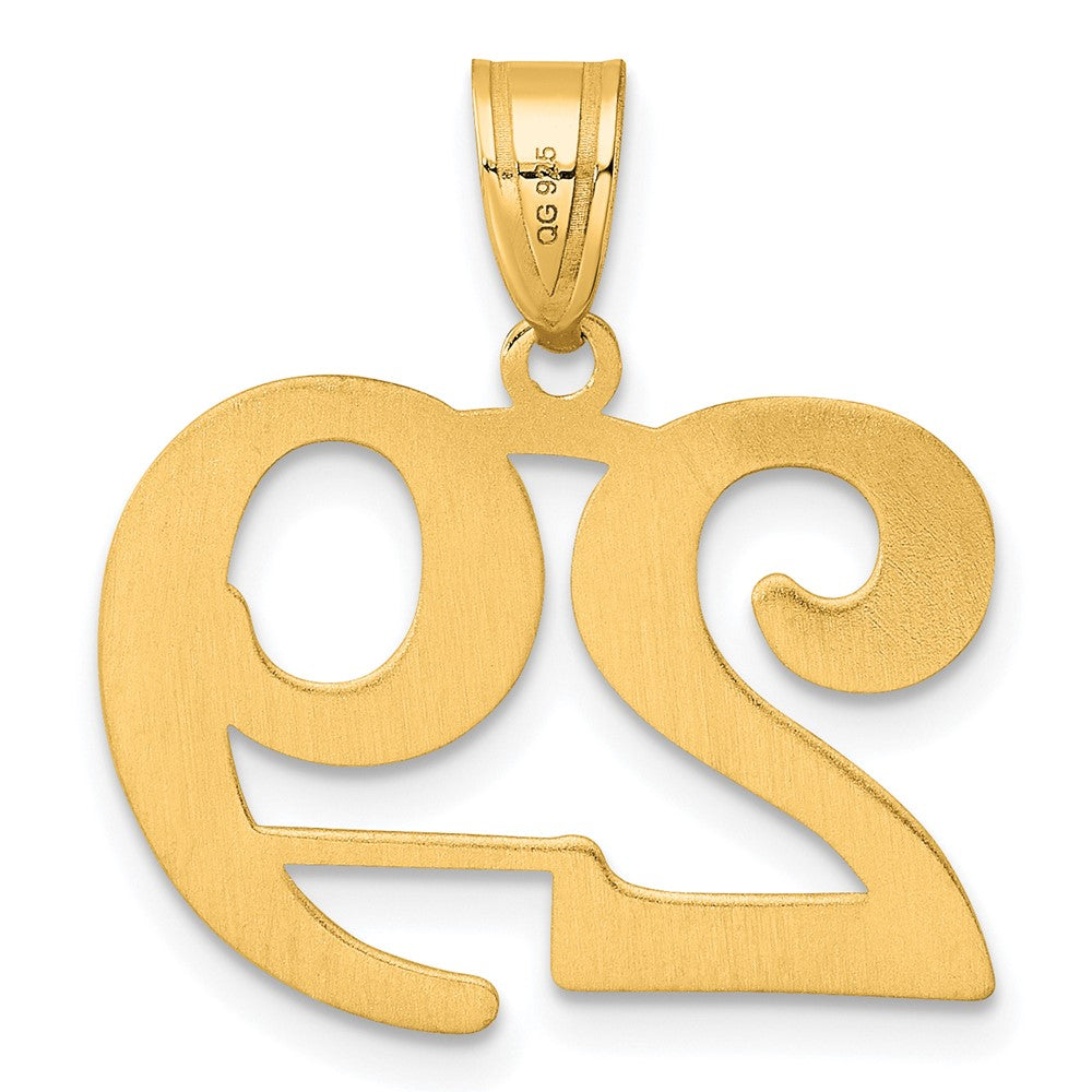 14k Polished Number 29 Pendant