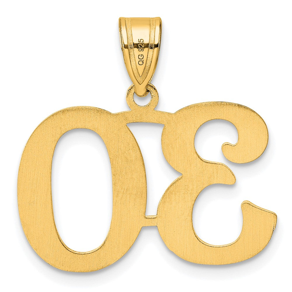 14k Polished Number 30 Pendant
