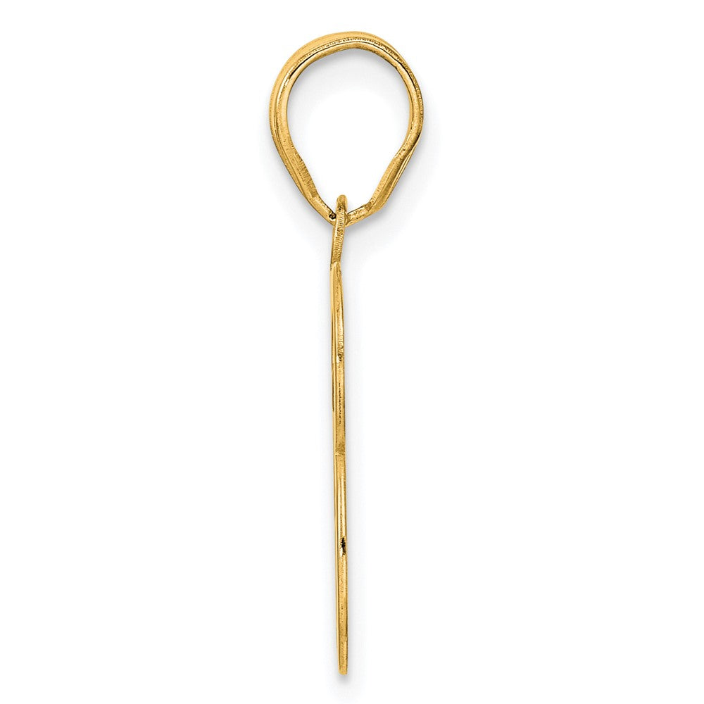14k Polished Number 33 Pendant
