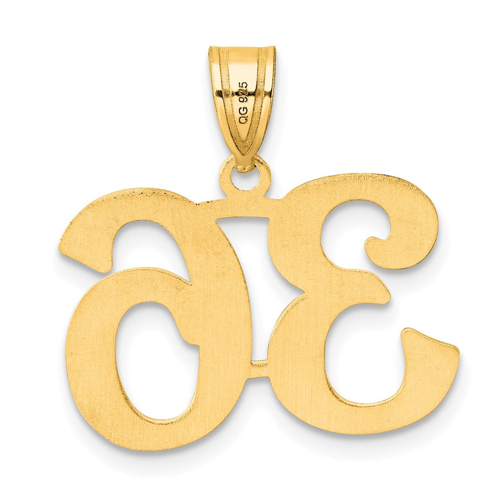 14k Polished Number 36 Pendant