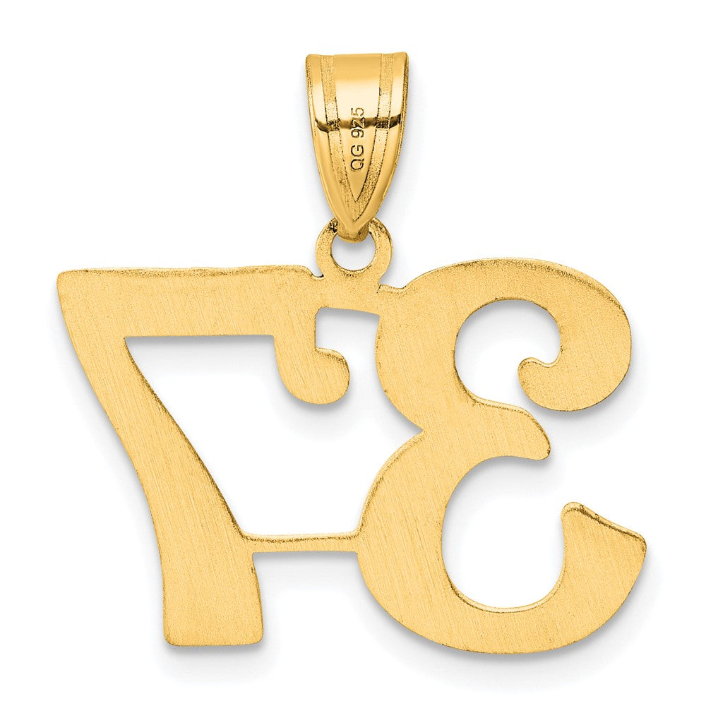 14k Polished Number 37 Pendant