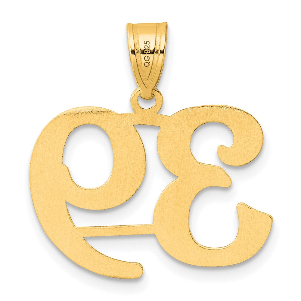 14k Polished Number 39 Pendant