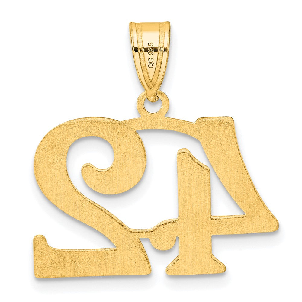 14k Polished Number 42 Pendant