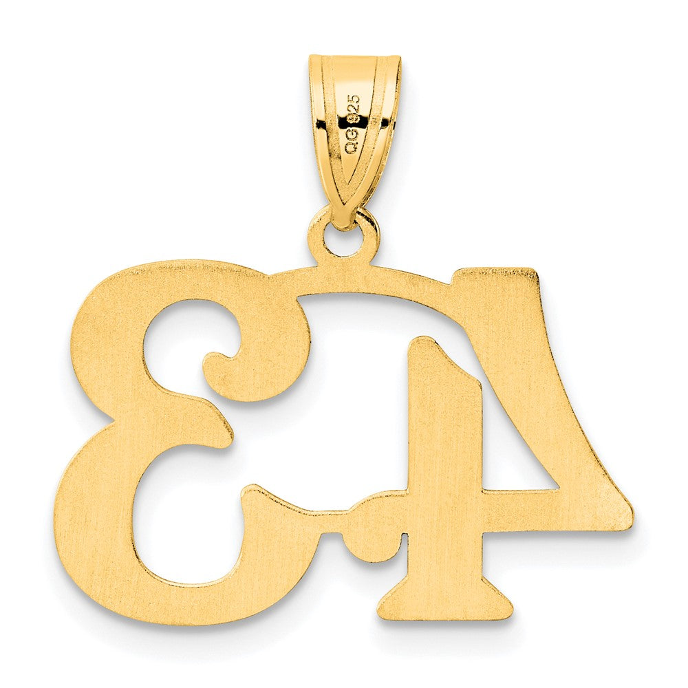 14k Polished Number 43 Pendant