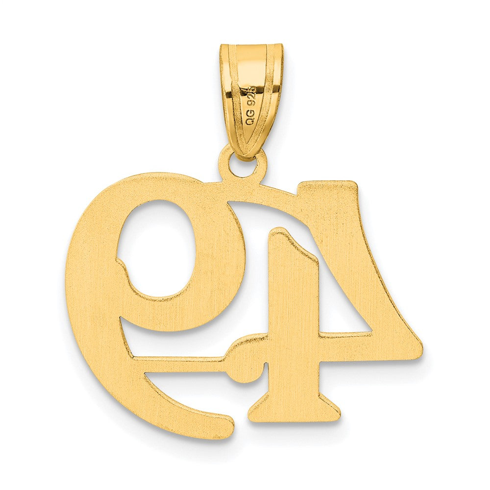 14k Polished Number 49 Pendant