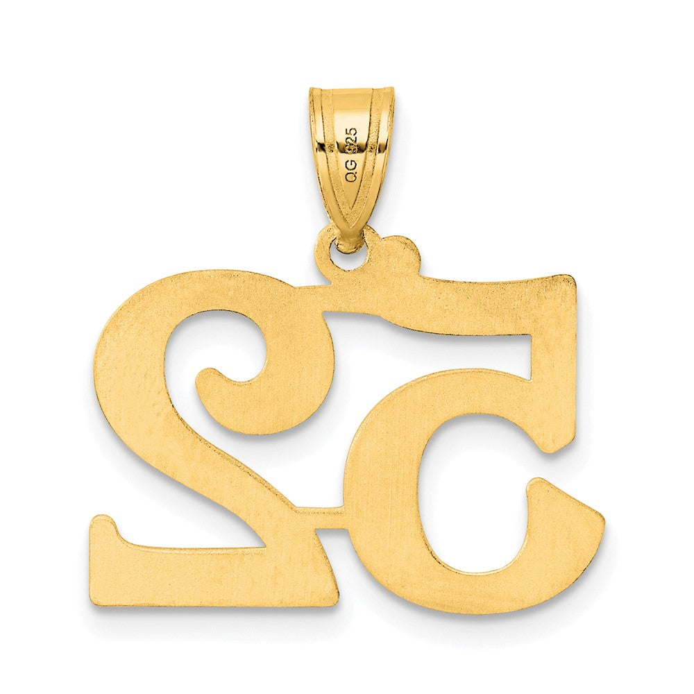 14k Polished Number 52 Pendant