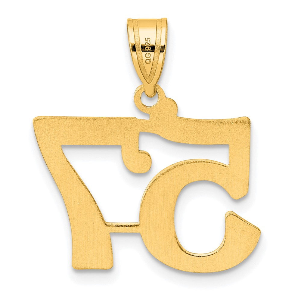 14k Polished Number 57 Pendant