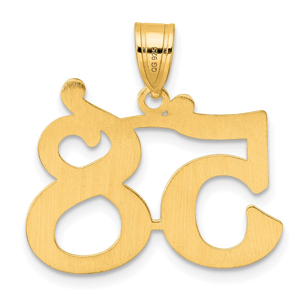 14k Polished Number 58 Pendant